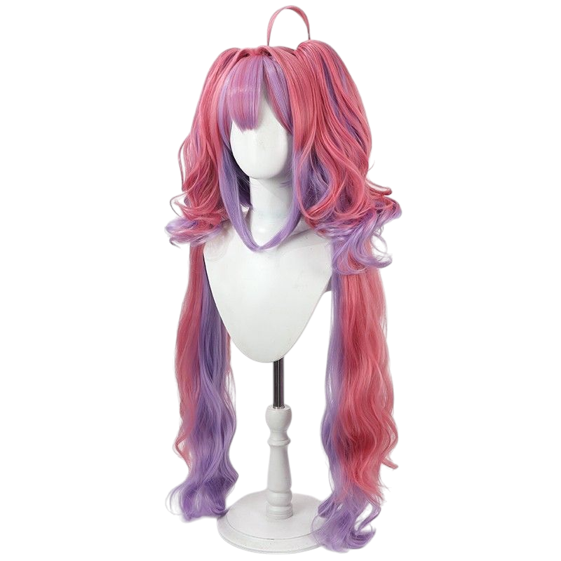 Hololive Kikirara Vivi Cosplay Wig - Playful Twin Buns for Duo Streamer