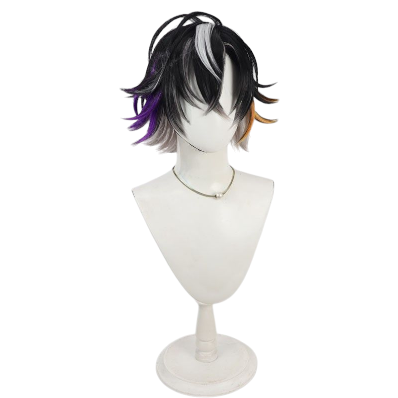 VTuber Onigaya Ten Cosplay Wig - Multi-Color Scalp for Demon Idol