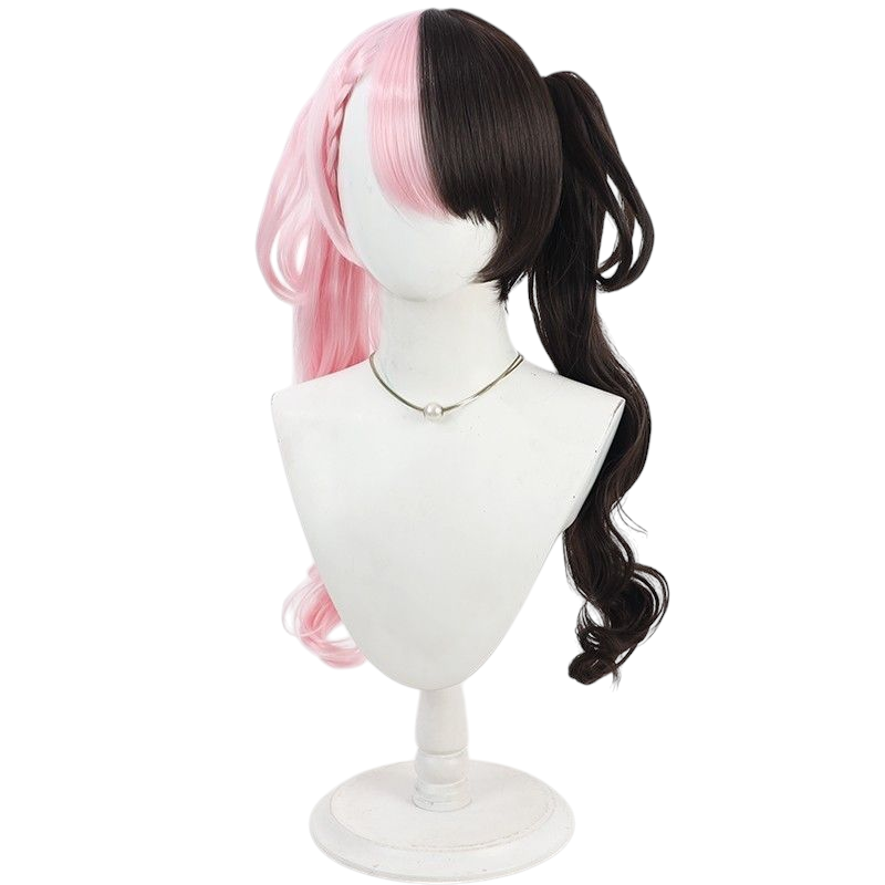 VTuber Tachibana Hinono Cosplay Wig - Dual-Color Scalp with Split Ponytail