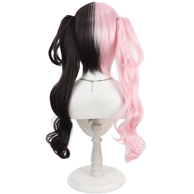 VTuber Tachibana Hinono Cosplay Wig - Dual-Color Scalp with Split Ponytail