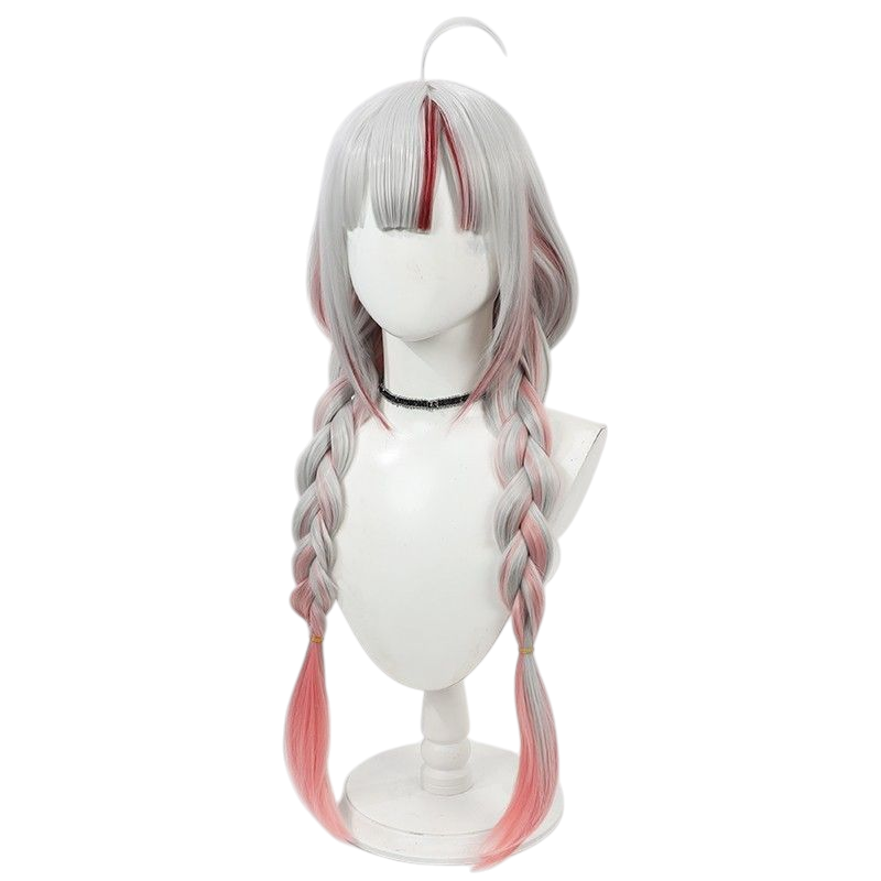 Hololive Nakiri Ayame Cosplay Wig - Integrated Twin Braids for Chef Star