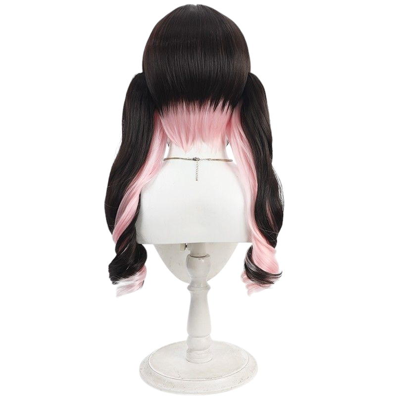 VSPO Nazuna Hanamori Cosplay Wig - Split Twin Tails for Idol
