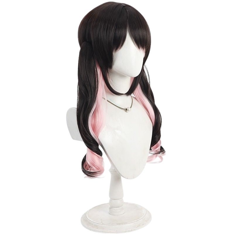 VSPO Nazuna Hanamori Cosplay Wig - Split Twin Tails for Idol