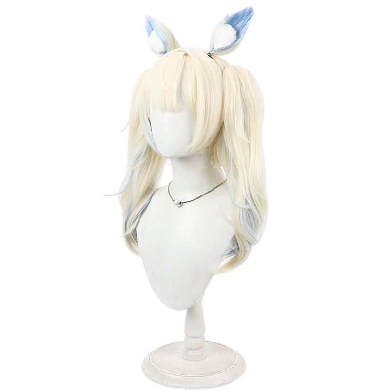 Hololive EN Fuwawa Abyssgard Cosplay Wig - Split Ponytail with Ears