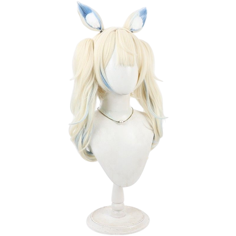 Hololive EN Fuwawa Abyssgard Cosplay Wig - Split Ponytail with Ears