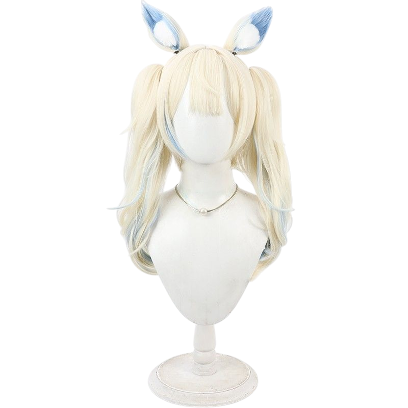 Hololive EN Fuwawa Abyssgard Cosplay Wig - Split Ponytail with Ears