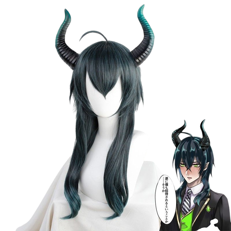 Twisted-Wonderland Malleus Draconia Cosplay Wig - DRACQMA Dorm Leader Long Black