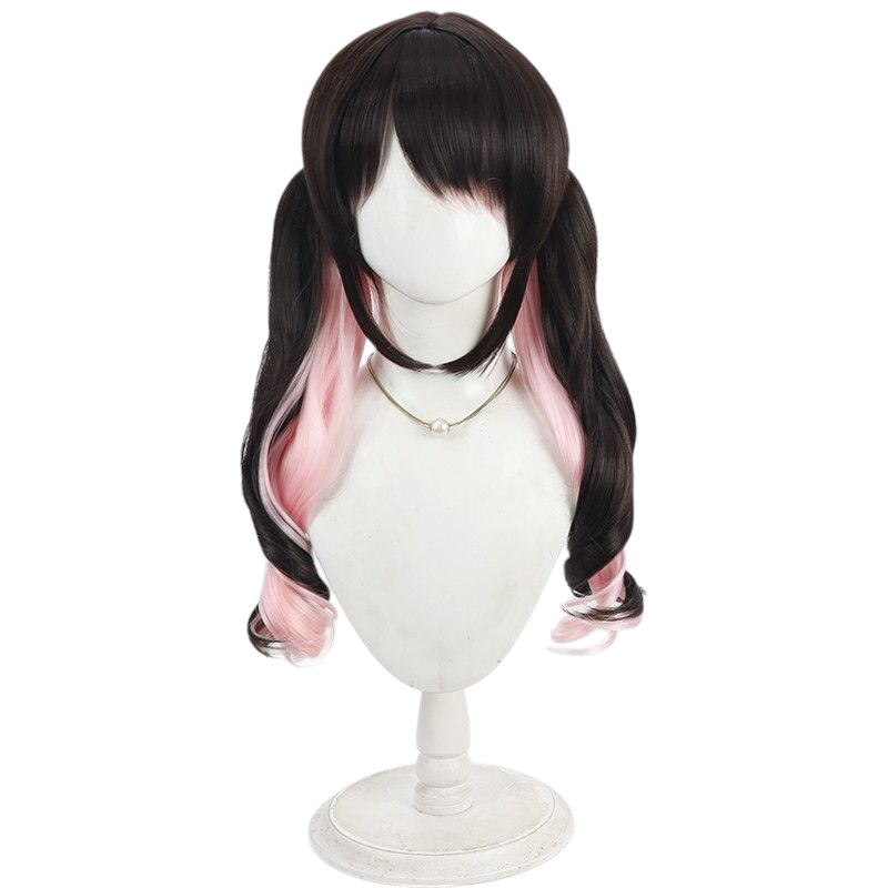 VSPO Nazuna Hanamori Cosplay Wig - Split Twin Tails for Idol