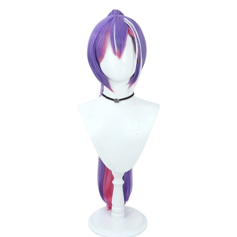 Hololive Tokoyami Towa Cyberpunk Cosplay Wig - Neon Glow for 4th Gen