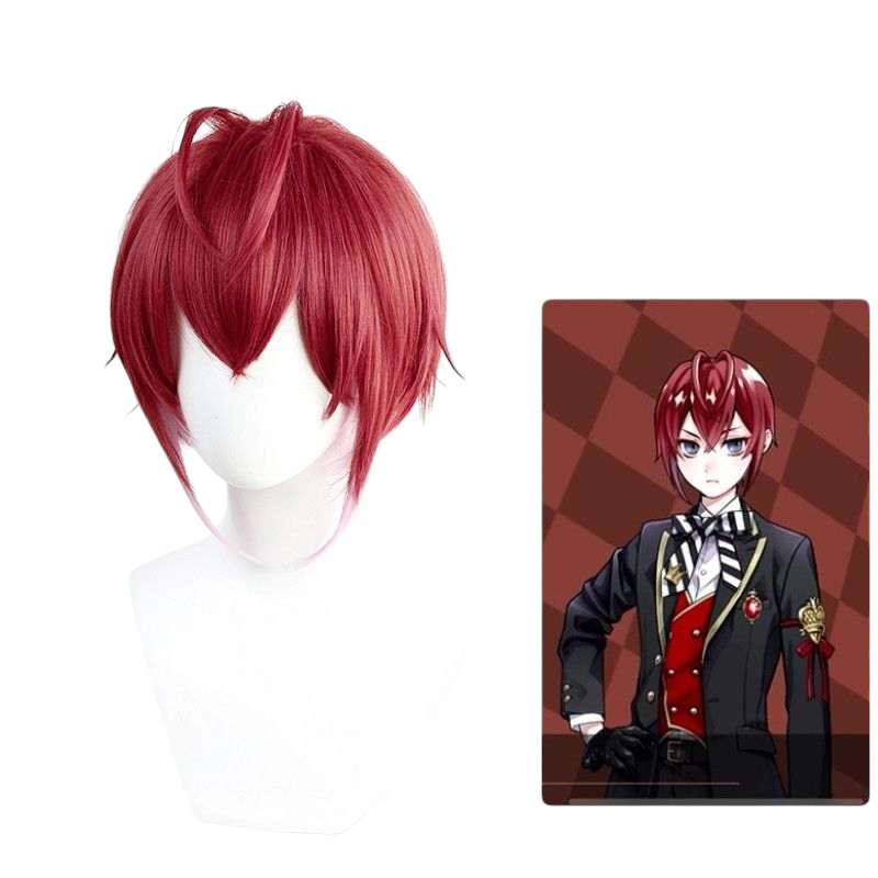 Twisted-Wonderland Riddle Rosehearts Cosplay Wig - Crownless red Hair for Heartslabyul