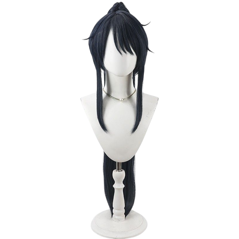 Twisted-Wonderland Night Sky Dius Cosplay Wig - Scalp Split Ponytail for Mystery