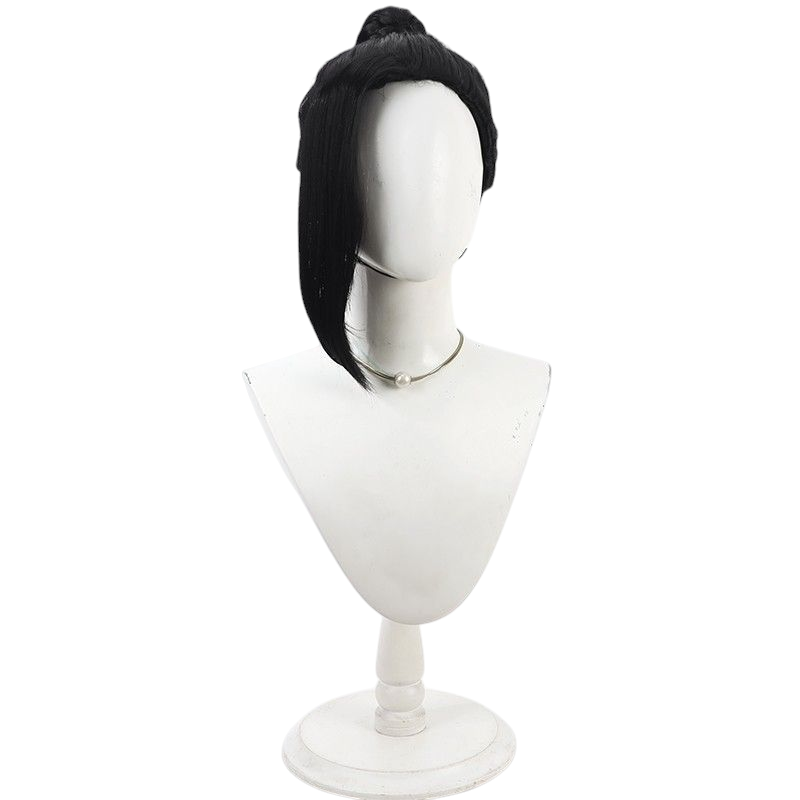 Twisted-Wonderland Jamil Cosplay Wig - Black Split Ponytail for Diamond Dorm