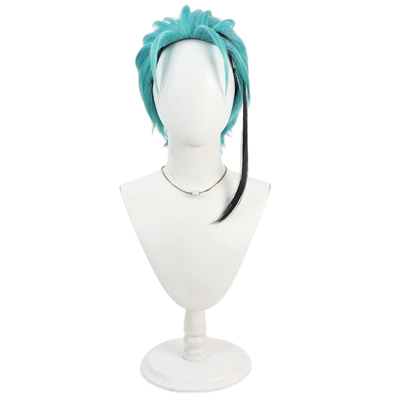 Twisted-Wonderland Floyd Jade Cosplay Wig - Multi-Color Highlight for Diamond Heir