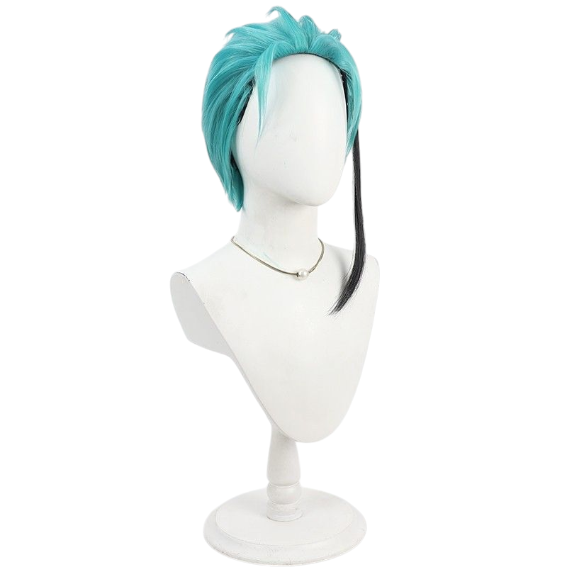 Twisted-Wonderland Floyd Jade Cosplay Wig - Multi-Color Highlight for Diamond Heir