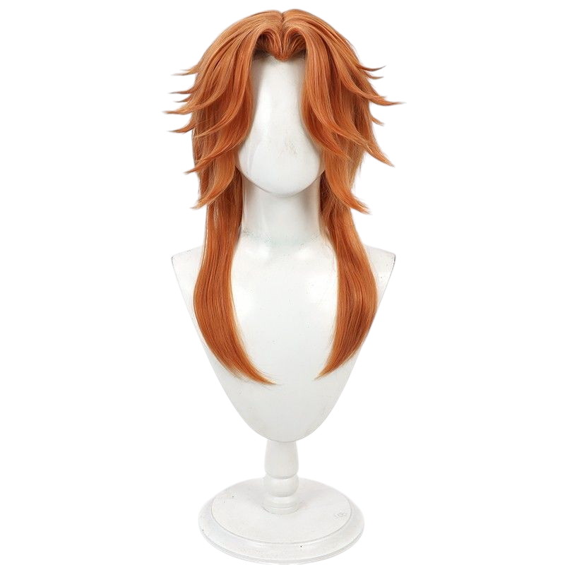 Twisted-Wonderland Fox Marionette Cosplay Wig - Carnival Orange with Ears