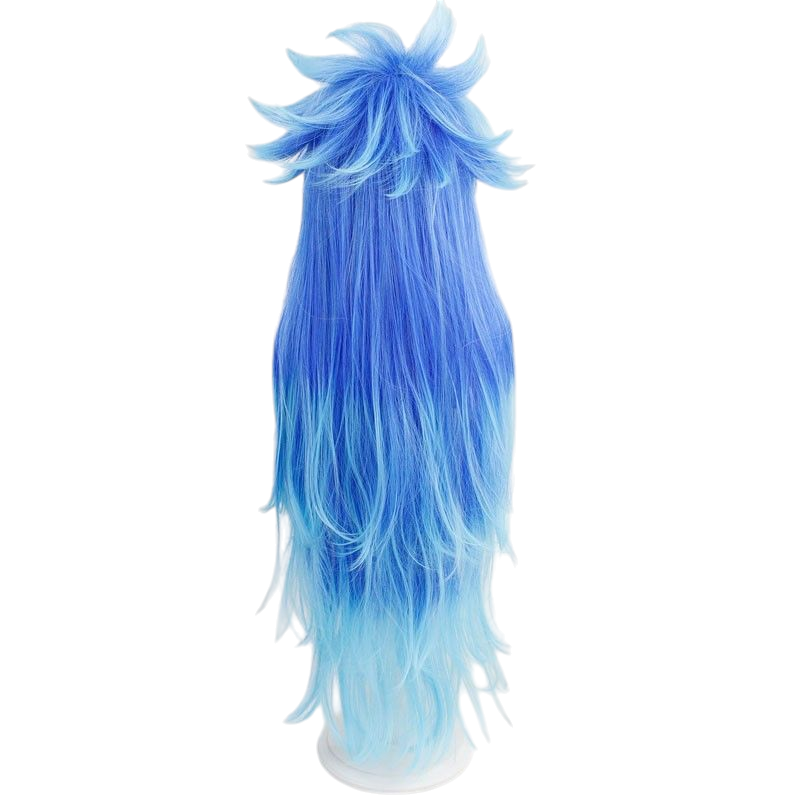 Twisted-Wonderland Idia Shroud Cosplay Wig - 120cm Black-Blue Gradient Layered Hair