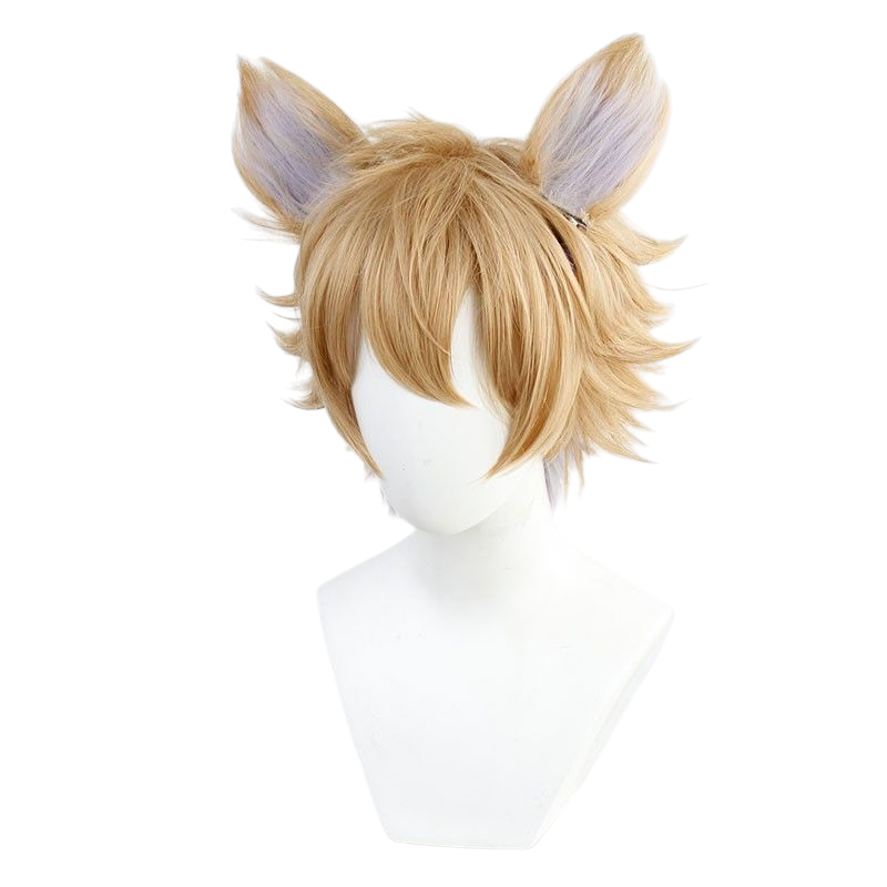 Twisted-Wonderland Ruggie Bucchi Cosplay Wig - Blonde with Dorm Rabbit Ears