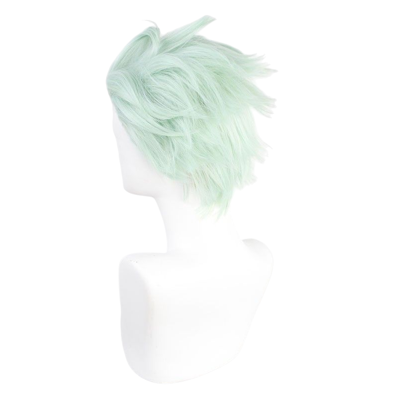 Twisted-Wonderland Sebek Cosplay Wig - mint green with Widow's Peak for Trein Dorm