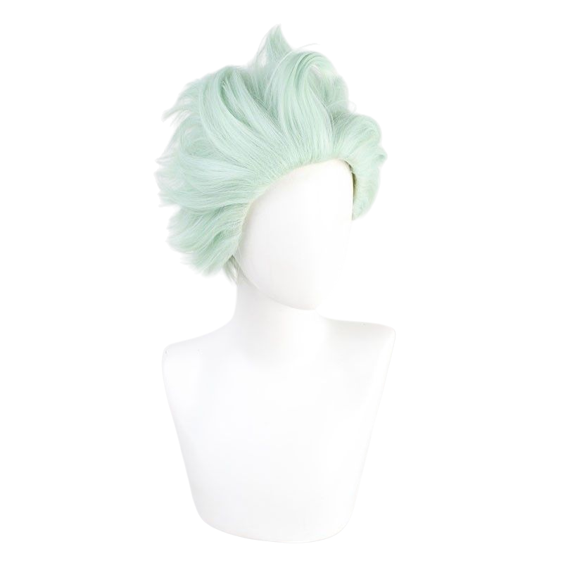 Twisted-Wonderland Sebek Cosplay Wig - mint green with Widow's Peak for Trein Dorm