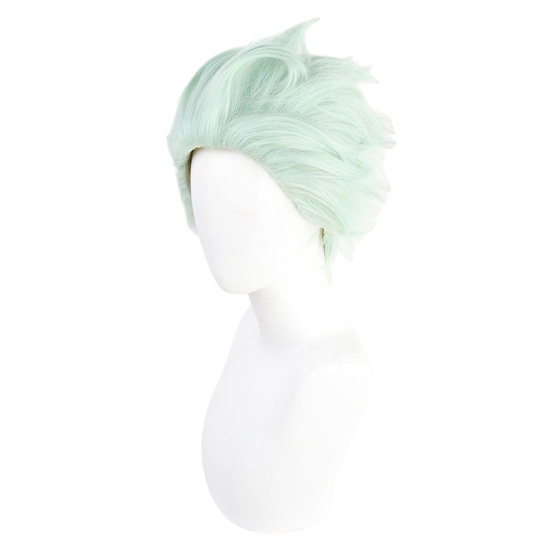 Twisted-Wonderland Sebek Cosplay Wig - mint green with Widow's Peak for Trein Dorm