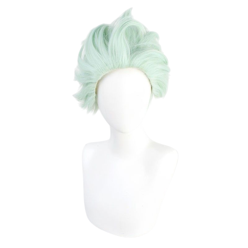 Twisted-Wonderland Sebek Cosplay Wig - mint green with Widow's Peak for Trein Dorm