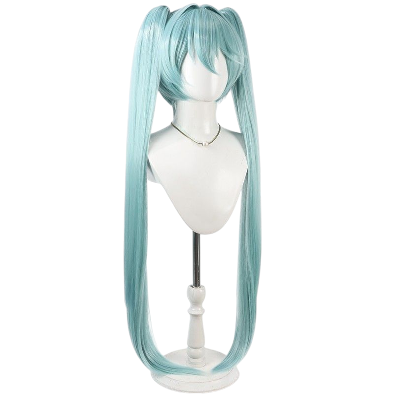 VOCALOID Miku Rinne Cosplay Wig - Blue Split Twin Tails for Samsara