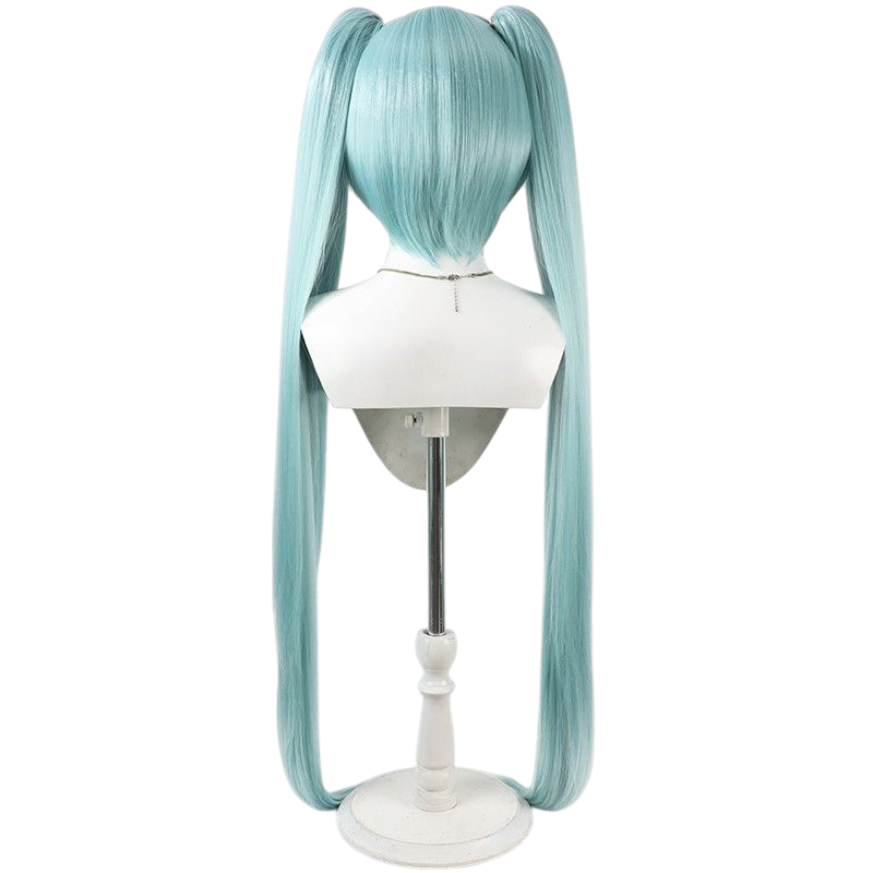 VOCALOID Miku Rinne Cosplay Wig - Blue Split Twin Tails for Samsara