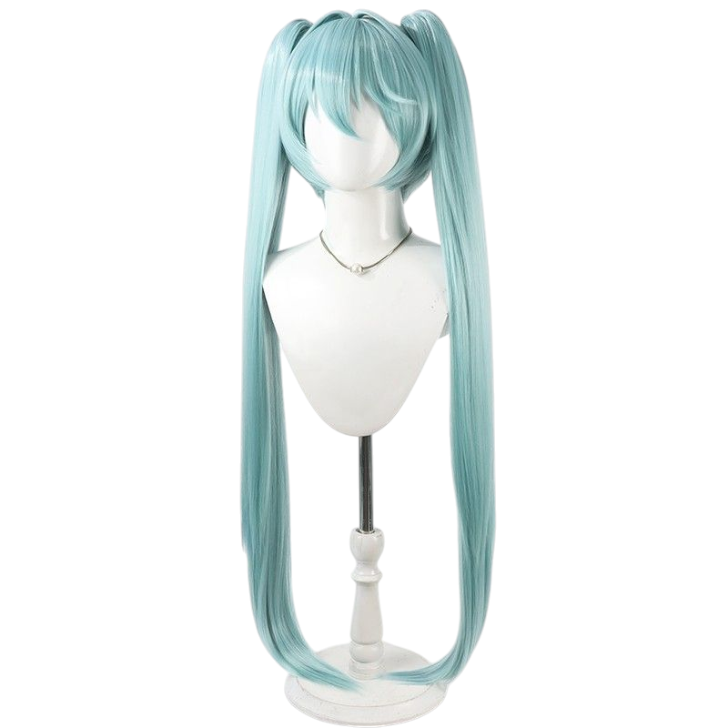 VOCALOID Miku Rinne Cosplay Wig - Blue Split Twin Tails for Samsara