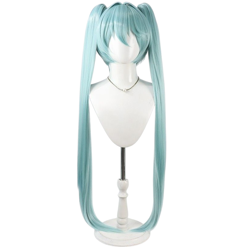 VOCALOID Miku Rinne Cosplay Wig - Blue Split Twin Tails for Samsara
