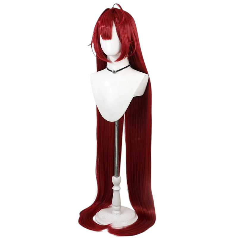 Azur Lane Hildegard Cosplay Wig - 140cm Magenta Scalp for Heavy Cruiser