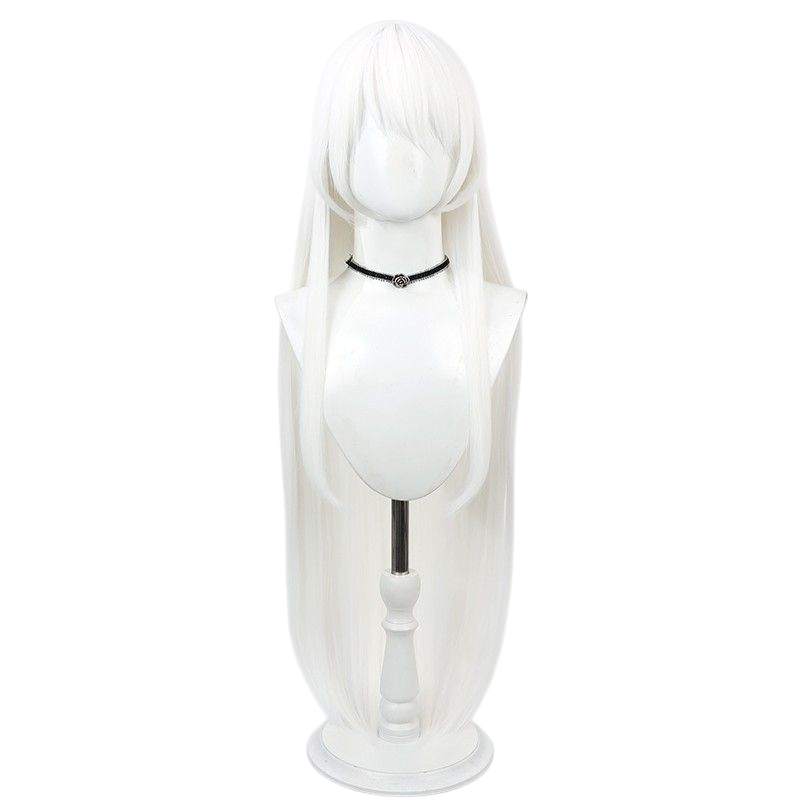 Azur Lane Enterprise Cosplay Wig - Pure White 90cm Long Hair for Battleship