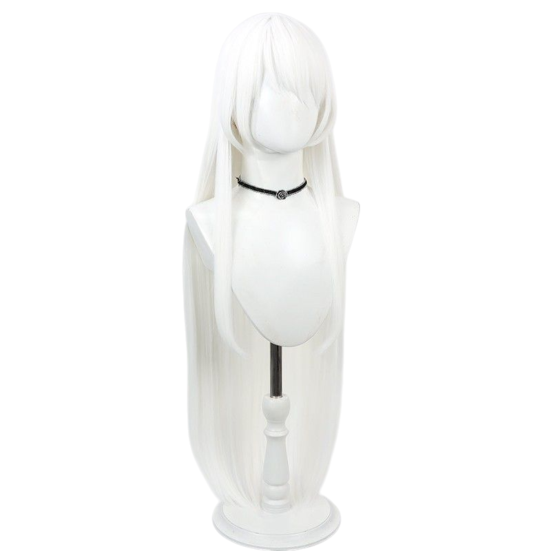 Azur Lane Enterprise Cosplay Wig - Pure White 90cm Long Hair for Battleship