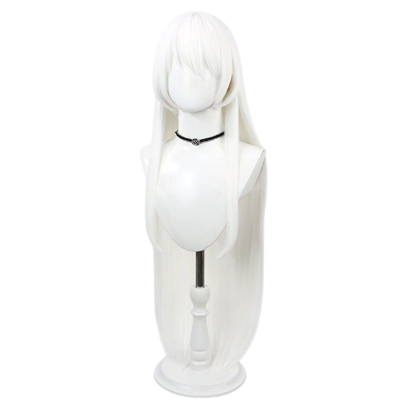 Azur Lane Enterprise Cosplay Wig - Pure White 90cm Long Hair for Battleship