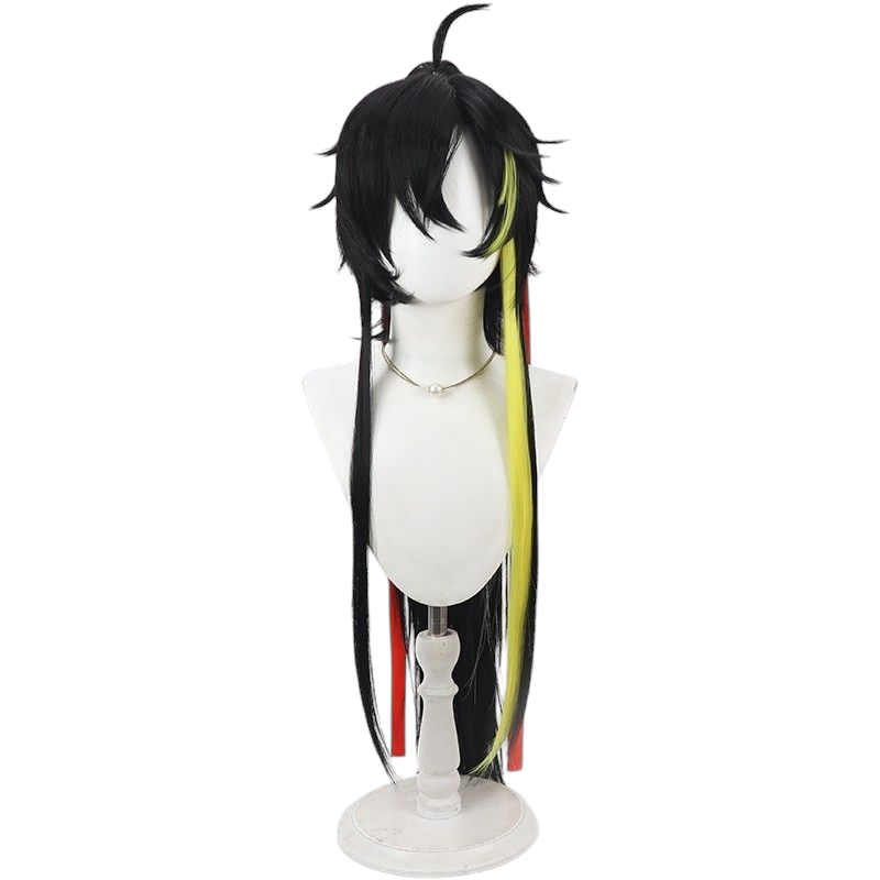 Azur Lane Binjiang Cosplay Wig - Black Split Ponytail for Light Cruiser