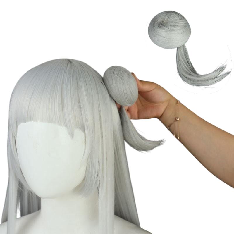 Azur Lane Hololive Collab Shion Cosplay Wig - Gray VTuber Style