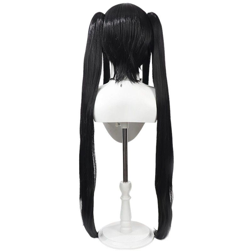 Azur Lane Peter Strasser Cosplay Wig - Black Ponytail with Scalp