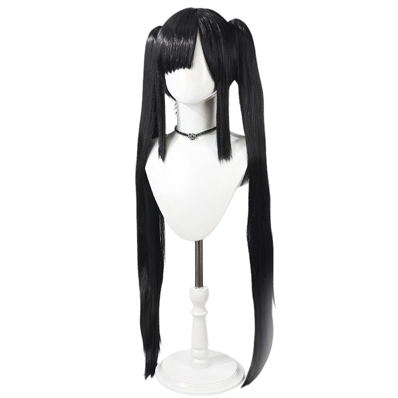 Azur Lane Peter Strasser Cosplay Wig - Black Ponytail with Scalp