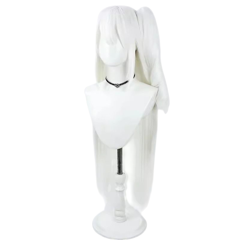 Azur Lane Tsukigami Miyako Cosplay Wig - White Long Hair for Blue Archive
