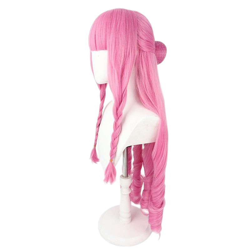 One Piece Perona Cosplay Wig - Pink Bob with Silicone Scalp for Ghost Princess