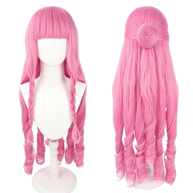 One Piece Perona Cosplay Wig - Pink Bob with Silicone Scalp for Ghost Princess