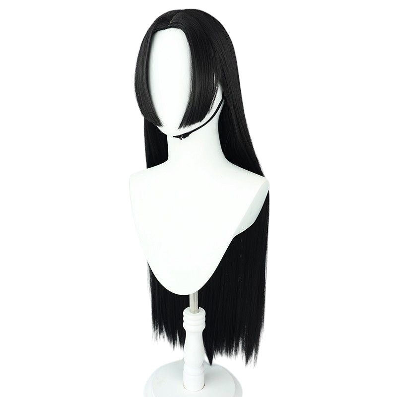 One Piece Boa Hancock Cosplay Wig - Black Silicone Scalp for Pirate Empress