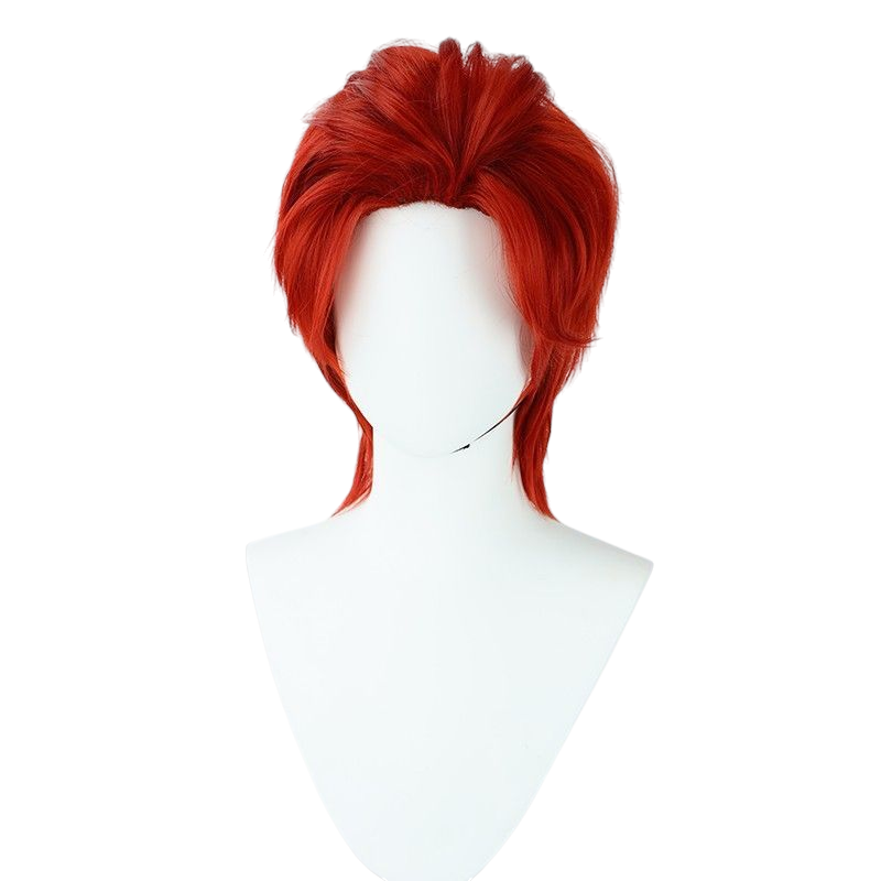 One Piece Shanks Cosplay Wig - Burgundy Center-Parted Flipped Hair for Red Hair