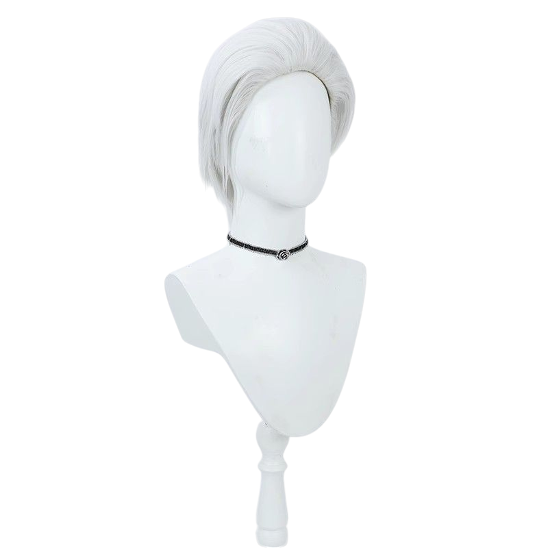 One Piece Smoker Cosplay Wig - Silver White Backcombed for White Hunter