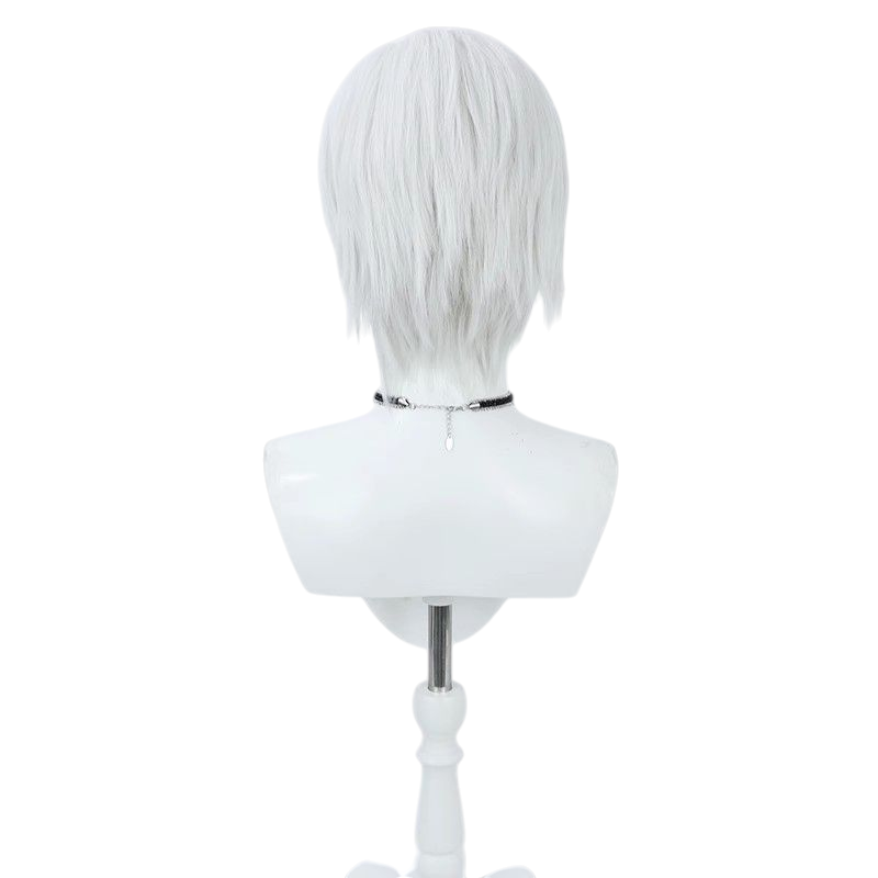 One Piece Smoker Cosplay Wig - Silver White Backcombed for White Hunter
