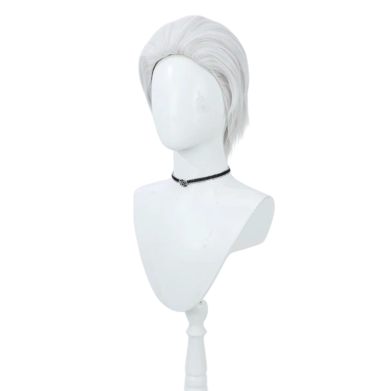 One Piece Smoker Cosplay Wig - Silver White Backcombed for White Hunter
