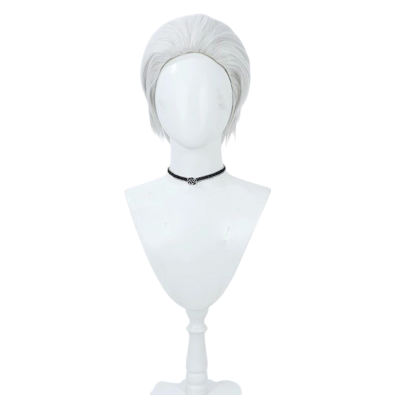 One Piece Smoker Cosplay Wig - Silver White Backcombed for White Hunter