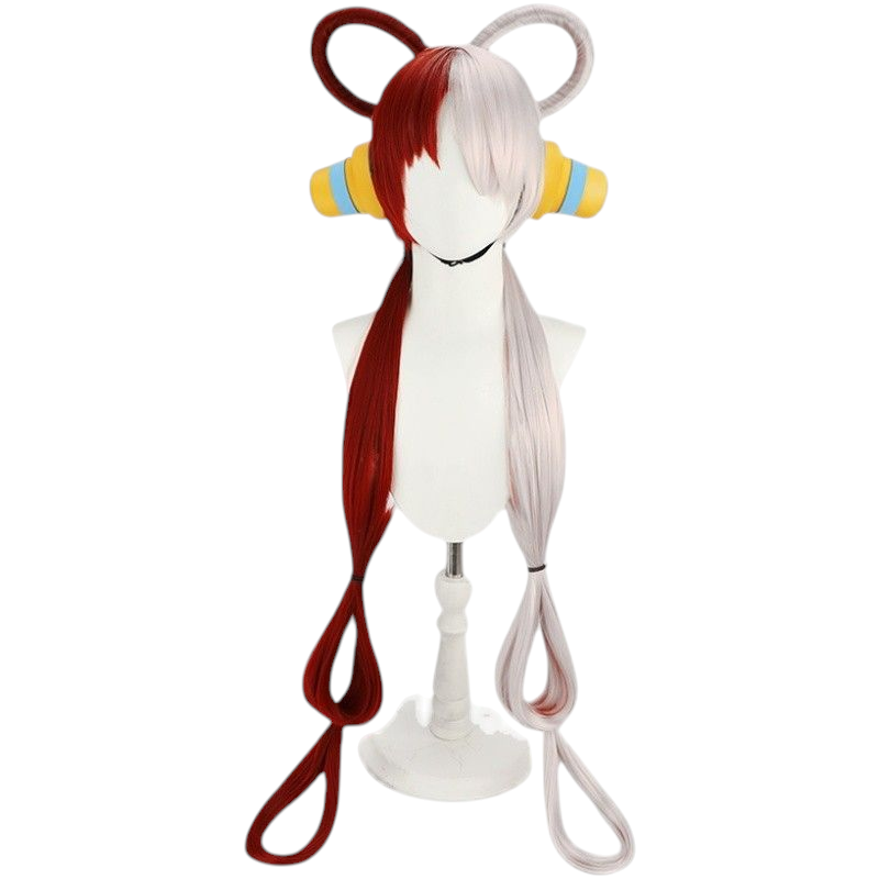 One Piece Uta Cosplay Wig - RED Movie Long Red Wavy Hair for Shanks' Daughter