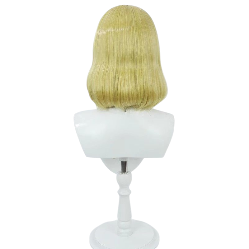 One Piece Carrot Cosplay Wig - Teal Yellow Bob with Silicone Scalp for Mink Warrior