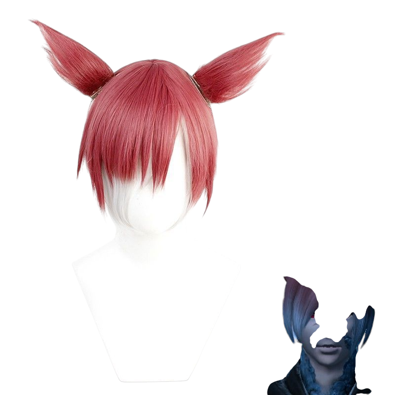 Final Fantasy XIV Crystal King Cosplay Wig - Gradient Ears for Divine Leader
