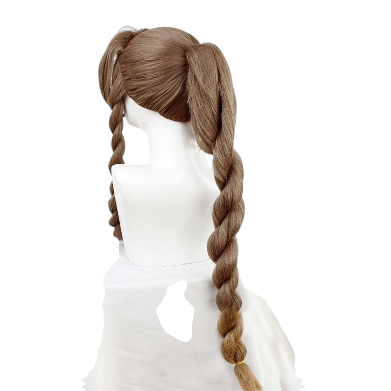 Final Fantasy VII Rebirth Aerith Gainsborough Cosplay Wig - White Long Hair with Widow's Peak